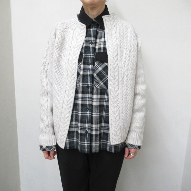 DAYS-sohi- ホールガーメント アラン編みカーディガン /OAT04 【日本製】